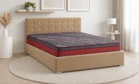 Pat Tapitat Claudia Beige cu somiera pal 160x200