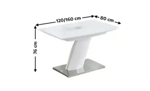 Masa Living Extensibila Alb KJT380 