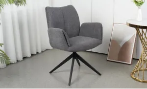 Scaun Living Rotativ KJC77 Gri Închis