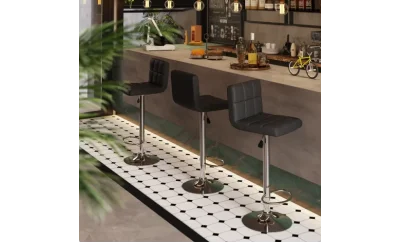 Scaun bar KJC342 Negru