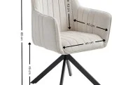 Scaun Living Tapitat KJC385 Bej 1