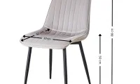 Set 2 Scaune Living Tapițate KJC176 Bej 3
