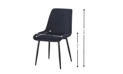Scaun Living KJC176  Negru