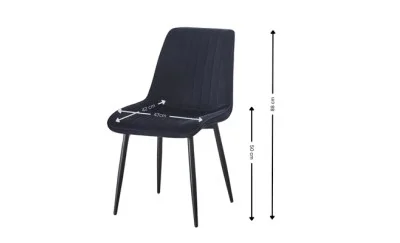 Scaun Living KJC176  Negru