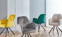 Scaun Living Rotativ KJC80 Galben 2