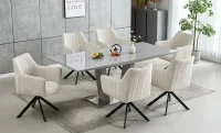 Scaun Living Tapitat KJC385 Bej 2