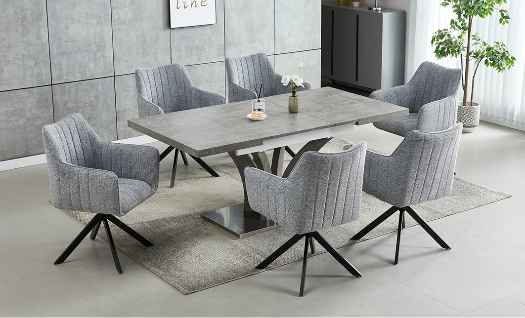Scaun Living Tapitat KJC385 Gri 2