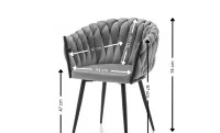Scaun Living Tapitat KJC11 Gri 3