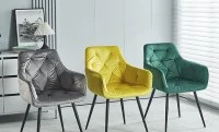 Scaun Living Tapițat KJC38 Galben 7