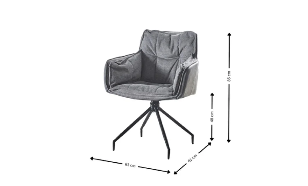 Scaun Living Tapitat KJC389 Gri 1
