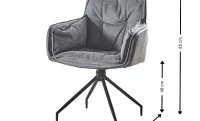 Scaun Living Tapitat KJC389 Gri