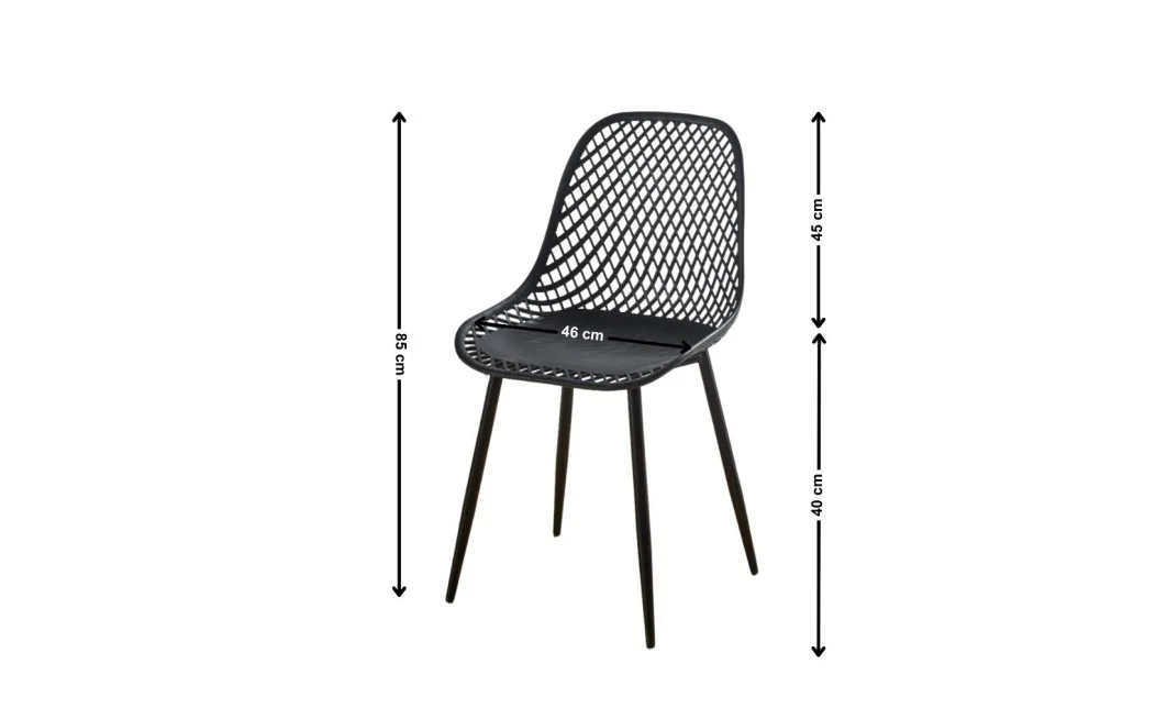 Scaun PP210MH Plastic Negru 1