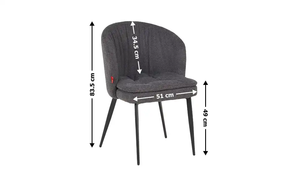 Scaun Living cu Picioare Metalice DCM0102CF Gri 5