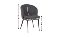 Scaun Living cu Picioare Metalice DCM0102CF Gri 5