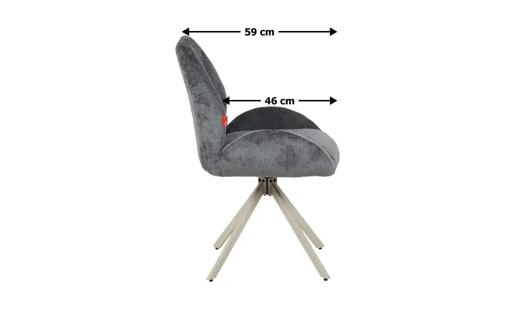 Scaun Living Tapițat DCM0104CS Gri 2
