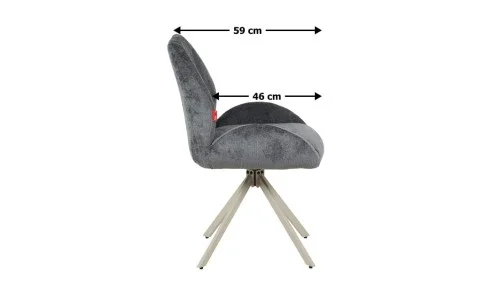 Scaun Living Tapițat DCM0104CS Gri