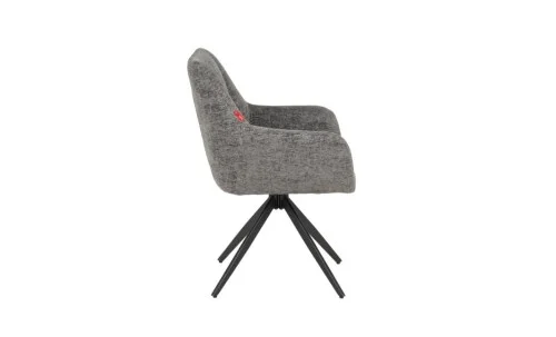 Set Masă Living Extensibilă Blat Ceramic Negru/Auriu DTM0105CS cu 6 Scaune DCM0112AS Gri