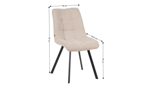 Set Masă Living Extensibilă KJT4711-1 Alb cu 4 Scaune DCM1801CF Bej