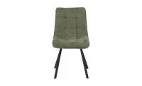 Set Masă Living Extensibilă DTM0101CS Bej cu 4 Scaune Tapițate DCM1801CF Verzi