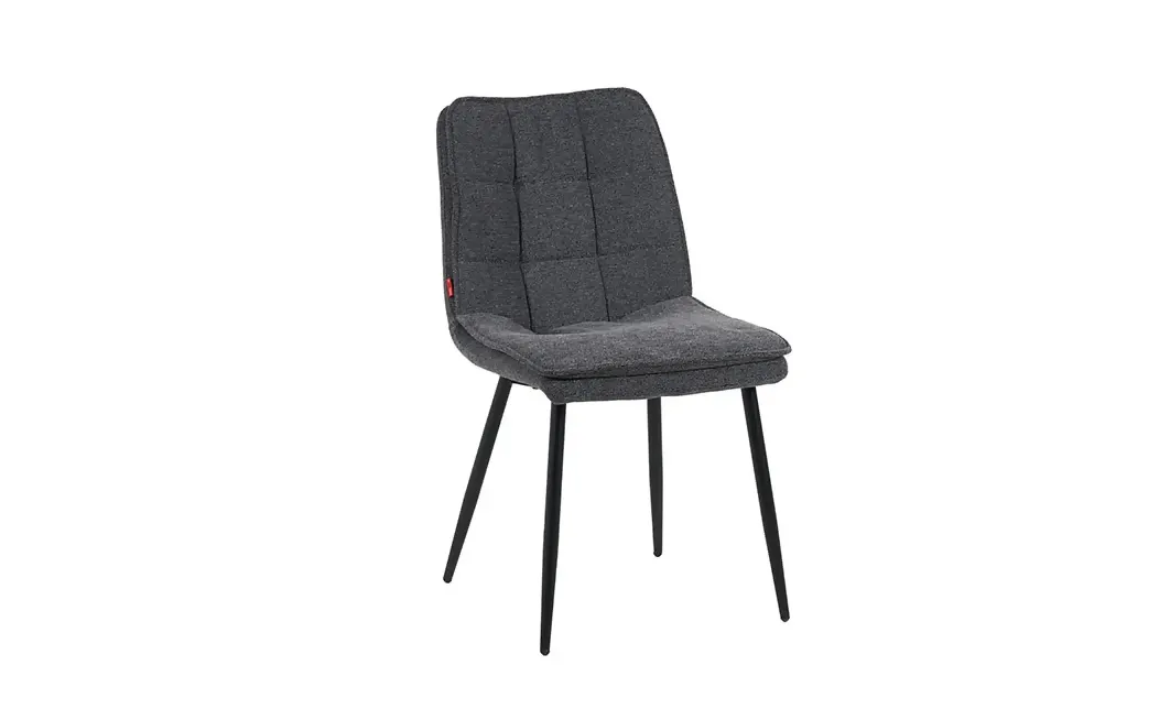 Set Masă Living Extensibilă Blat Ceramic KJT416 Alb-Cappuccino cu 4 Scaune DCM2001AF Gri