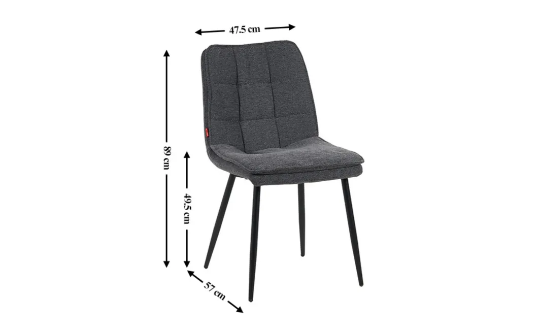 Set Masă Living Extensibilă Blat Ceramic KJT416 Alb-Cappuccino cu 4 Scaune DCM2001AF Gri