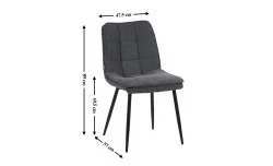 Scaun Living Tapitat DCM2001AF Gri