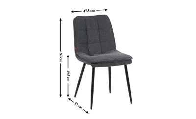 Scaun Living Tapitat DCM2001AF Gri