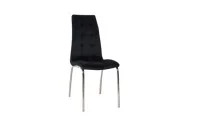 Set Masă Living Extensibilă DTM0101 Blat Ceramic Gri cu 4 Scaune Tapițate F630 Negre 4