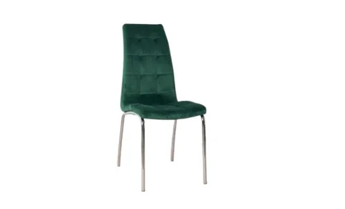Set Masă Living Extensibilă Blat Ceramic KJT416 Alb-Cappuccino cu 4 Scaune F630 Verzi