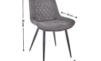 Set Masă Living Extensibilă KJT417 Albă cu 4 Scaune J262-L Gri