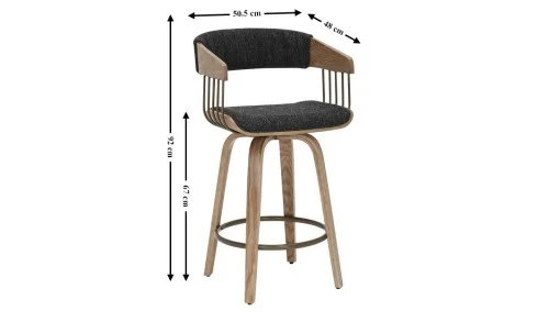 Scaun Bar JY3111X2-M Gri Inchis