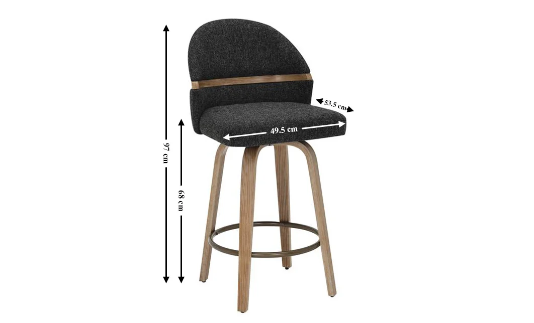 Scaun Bar JY3220X-M Gri Inchis 1