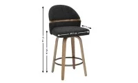 Scaun Bar JY3220X-M Gri Inchis 1
