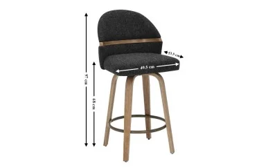 Scaun Bar JY3220X-M Gri Inchis