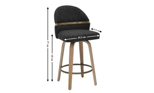 Scaun Bar JY3220X-M Gri Inchis