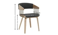Scaun Living JY6342X-M Gri Inchis