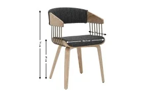 Scaun Living JY6342X-M Gri Inchis
