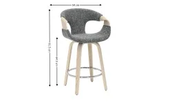 Scaun Bar JY3185X-M Gri