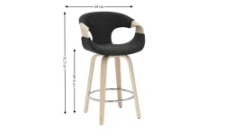Scaun Bar JY3185X-M Gri Antracit