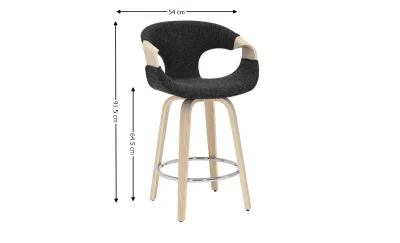 Scaun Bar JY3185X-M Gri Antracit