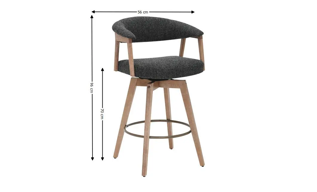 Scaun Bar JY3249X-M Gri Antracit 1
