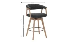 Scaun Bar JY3249X-M Gri Antracit