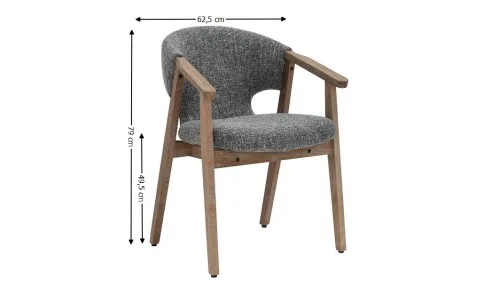 Scaun Living JY6386Q2-M2 Gri