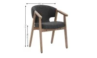 Scaun Living JY6386Q2-M2 Gri Antracit