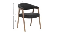 Scaun Living JY6410Q-M2 Gri Antracit