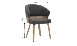 Scaun Living JY6448X-M Gri Antracit