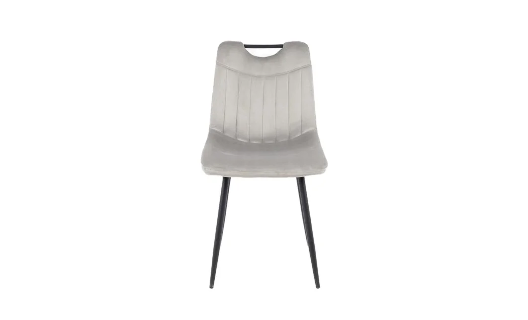 Set Masă Living Extensibilă DTM0101 Blat Ceramic Gri cu 4 Scaune Tapițate KJC0358 Gri