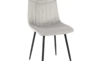 Set Masă Living Extensibilă DTM0101 Blat Ceramic Gri cu 4 Scaune Tapițate KJC0358 Gri