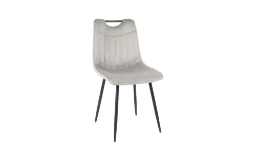 Set Masă Living Extensibilă DTM0101 Blat Ceramic Gri cu 4 Scaune Tapițate KJC0358 Gri