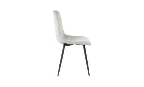 Set Masă Living Extensibilă DTM0101 Blat Ceramic Gri cu 4 Scaune Tapițate KJC0358 Gri